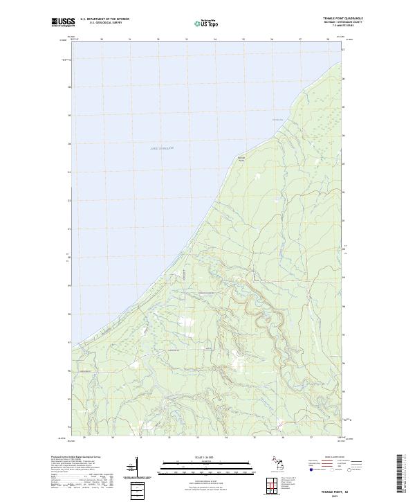 Tenmile Point, MI — USGS 7.5-minute topo (2023)