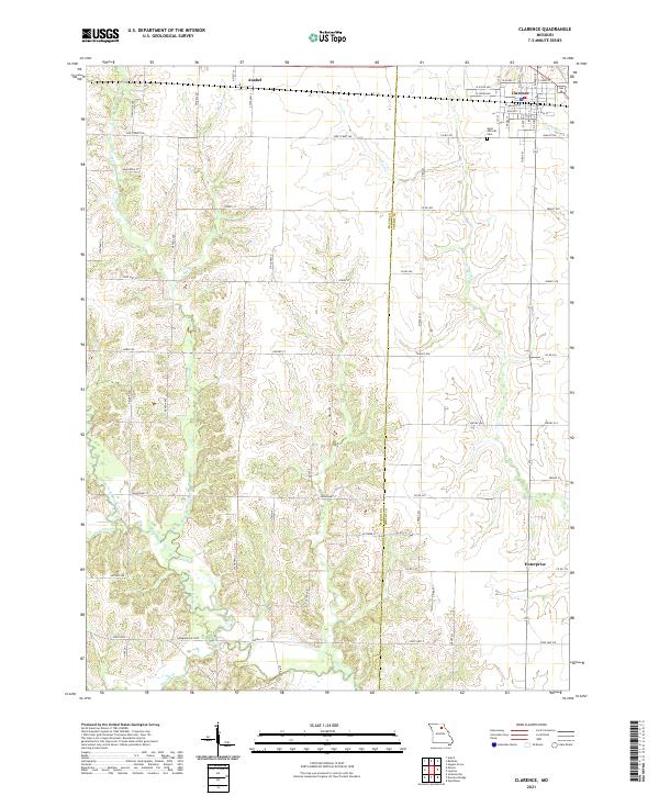 Clarence, MO — USGS 7.5-minute topo (2021)