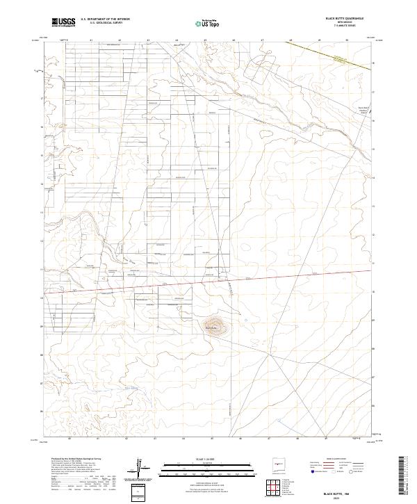 Black Butte, NM — USGS 7.5-minute topo (2023)