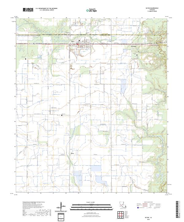 Elton, LA — USGS 7.5-minute topo (2024)