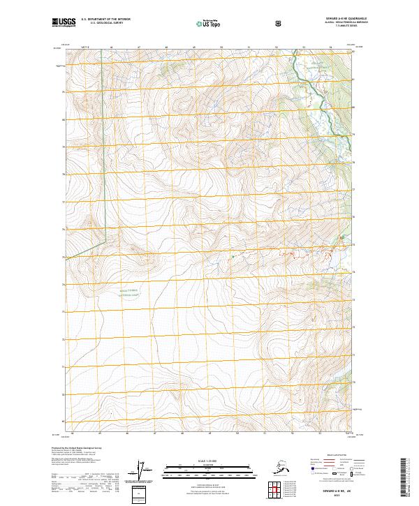 Seward A-8 NE, AK — USGS 7.5-minute topo (2023)