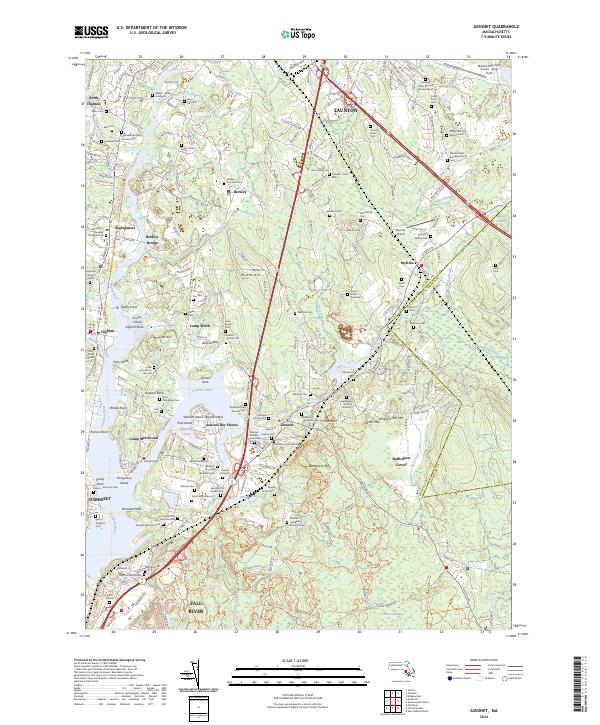 Assonet, MA — USGS 7.5-minute topo (2024)