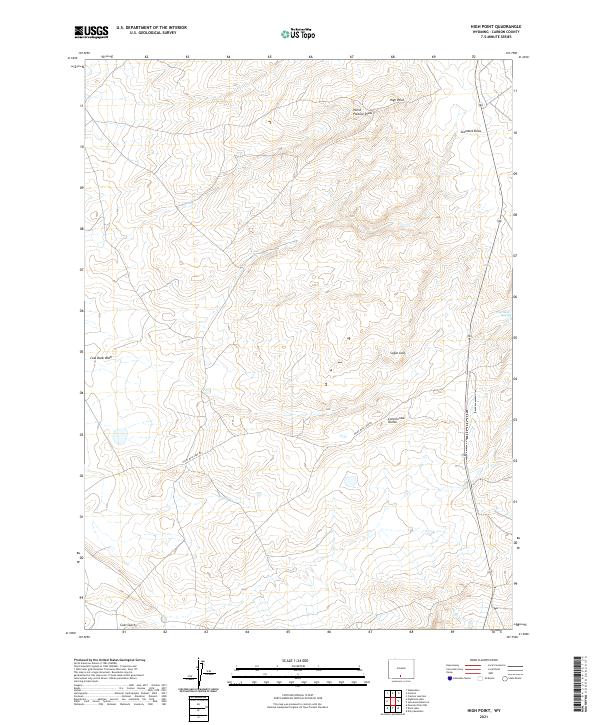 High Point, WY — USGS 7.5-minute topo (2021)