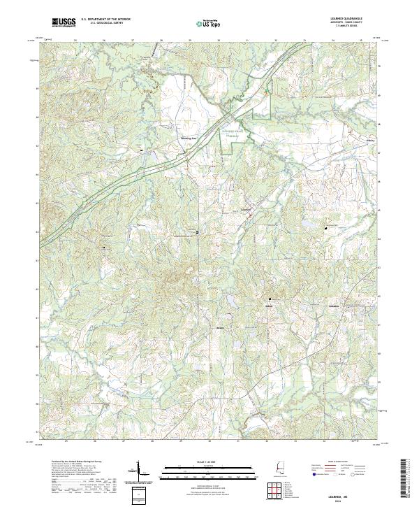 Learned, MS — USGS 7.5-minute topo (2024)