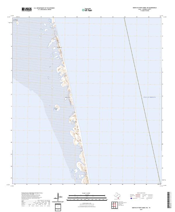 North of Port Isabel SW, TX — USGS 7.5-minute topo (2025)