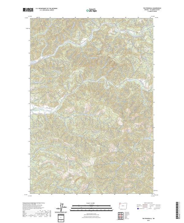 The Peninsula, OR — USGS 7.5-minute topo (2023)