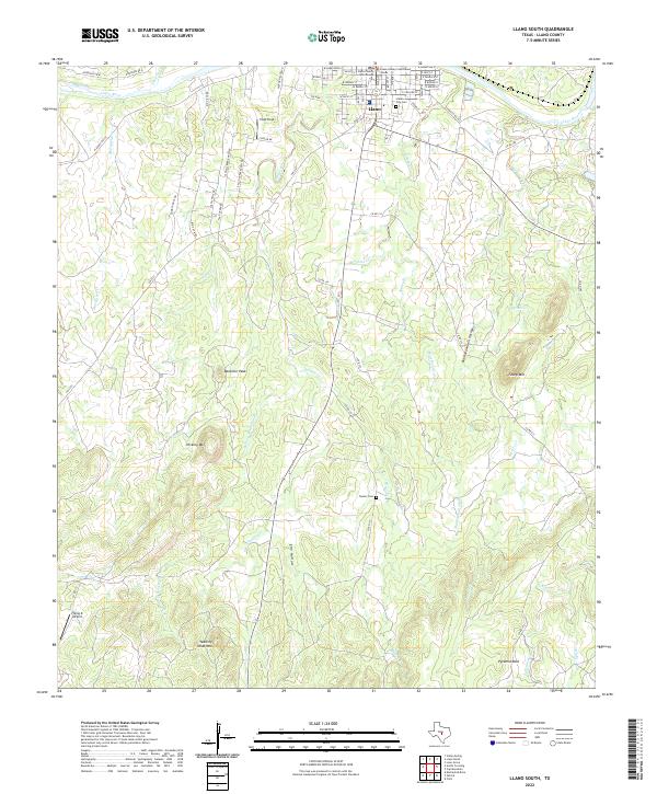 Llano South, TX — USGS 7.5-minute topo (2022)