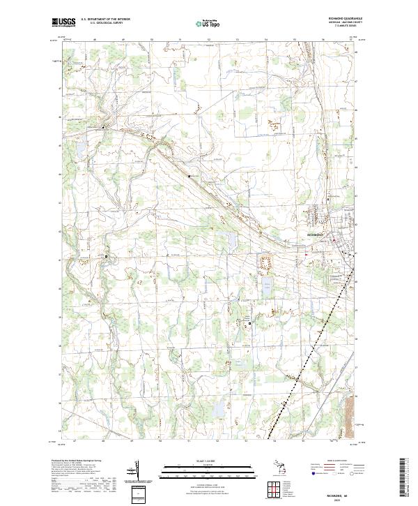 Richmond, MI — USGS 7.5-minute topo (2023)