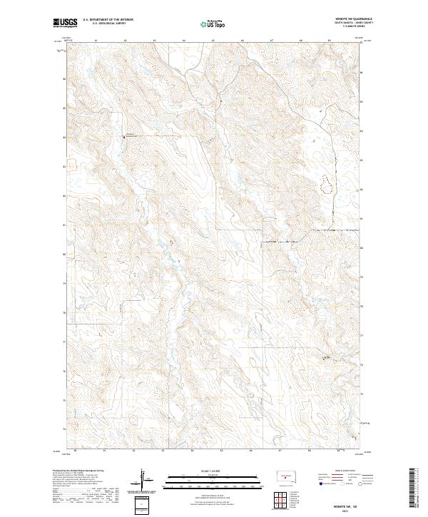 Wendte SW, SD — USGS 7.5-minute topo (2021)