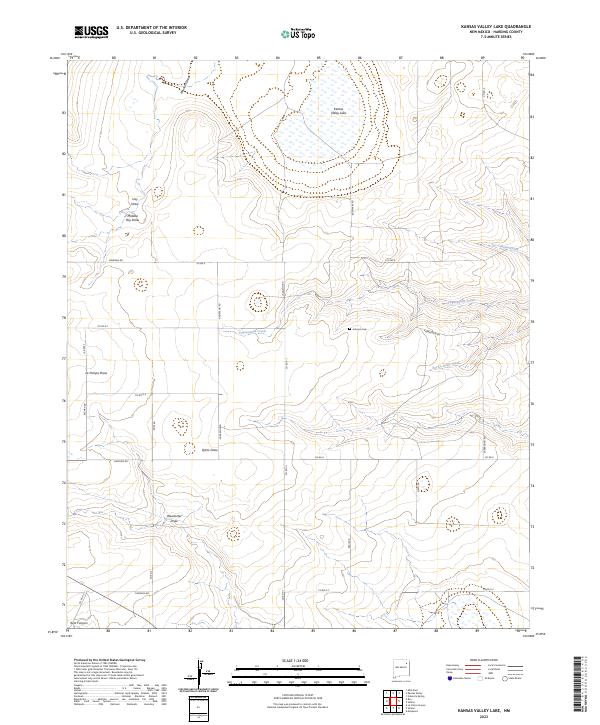 Kansas Valley Lake, NM — USGS 7.5-minute topo (2023)