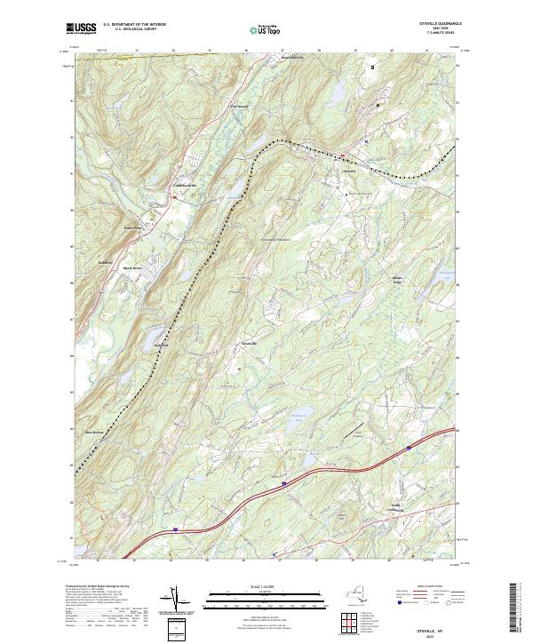 Otisville, NY — USGS 7.5-minute topo (2023)