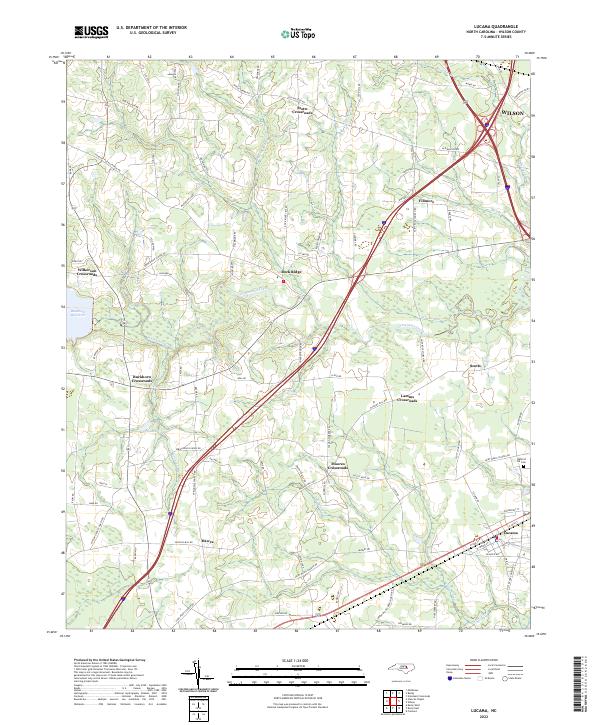Lucama, NC — USGS 7.5-minute topo (2022)