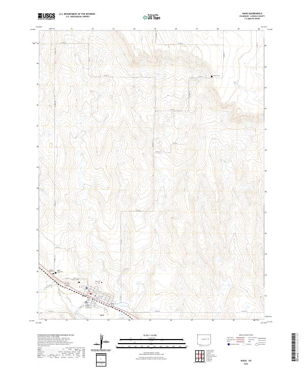 Hugo, CO — USGS 7.5-minute topo (2022)