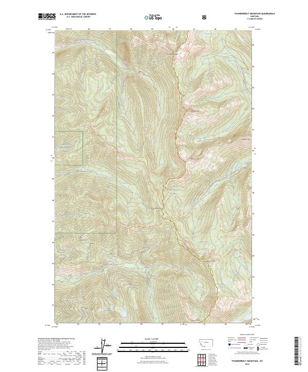 Thunderbolt Mountain, MT — USGS 7.5-minute topo (2024)