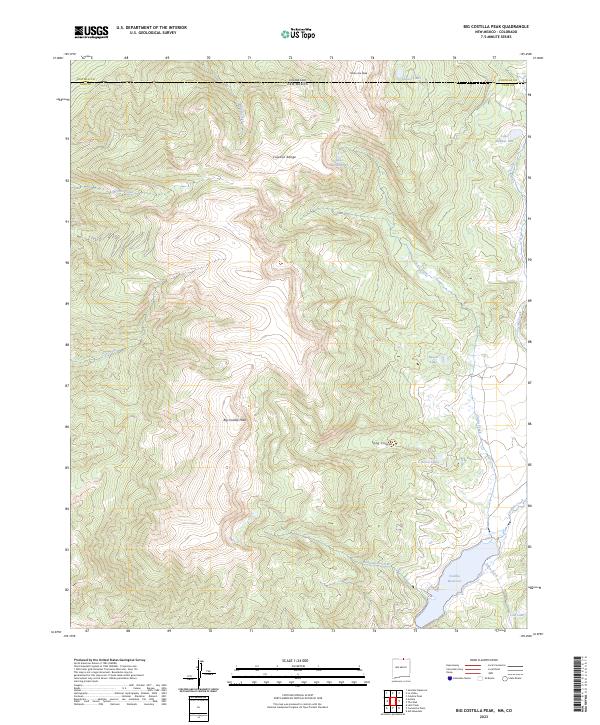 Big Costilla Peak, NM-CO — USGS 7.5-minute topo (2023)