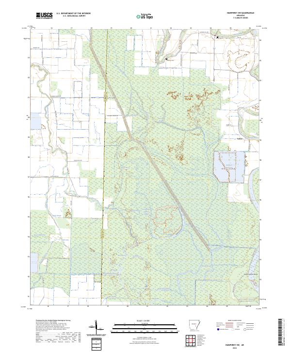 Humphrey SW, AR — USGS 7.5-minute topo (2024)