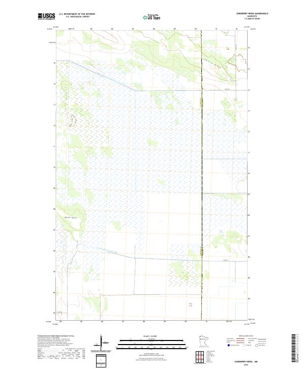 Juneberry Ridge, MN — USGS 7.5-minute topo (2022)