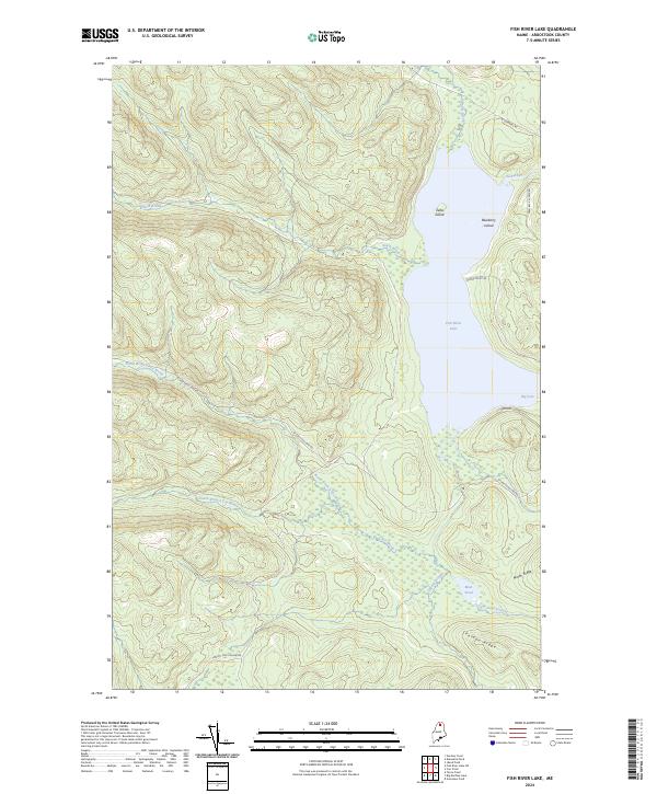 Fish River Lake, ME — USGS 7.5-minute topo (2024)