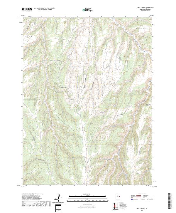 Seep Canyon, UT — USGS 7.5-minute topo (2023)