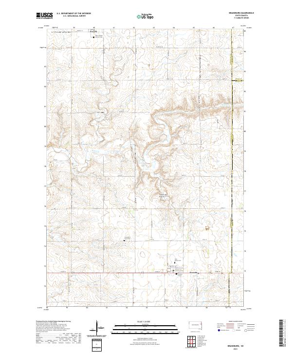 Kranzburg, SD — USGS 7.5-minute topo (2021)