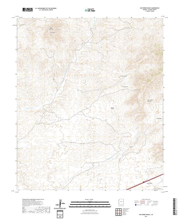 San Pedro Ranch, AZ — USGS 7.5-minute topo (2021)