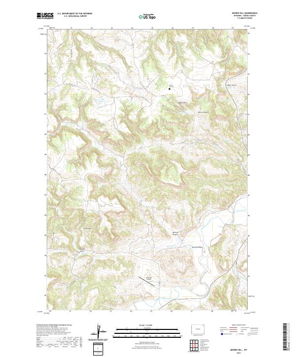 Moore Hill, WY — USGS 7.5-minute topo (2021)