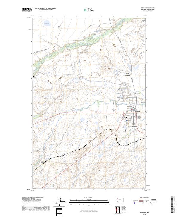 Browning, MT — USGS 7.5-minute topo (2024)