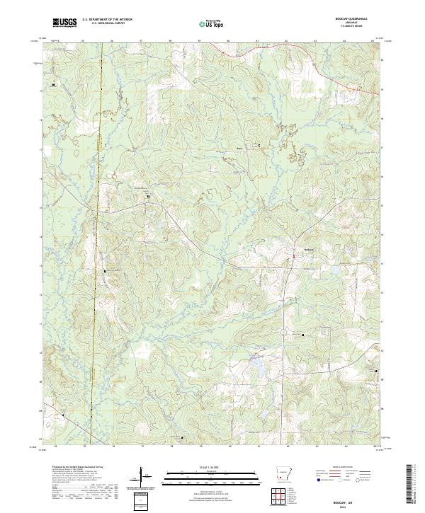 Bodcaw, AR — USGS 7.5-minute topo (2024)
