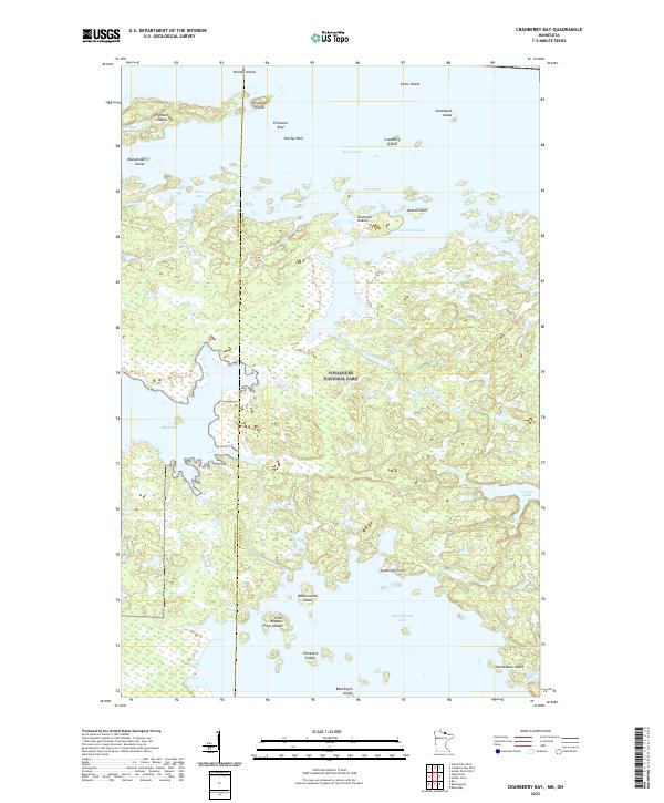 Cranberry Bay, MN-ON — USGS 7.5-minute topo (2022)
