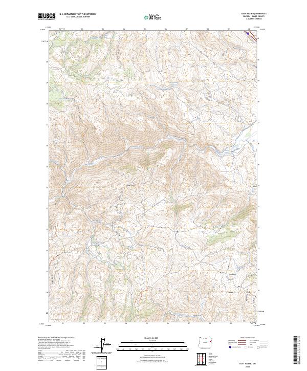 Lost Basin, OR — USGS 7.5-minute topo (2023)