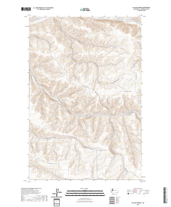 Falling Springs, WA — USGS 7.5-minute topo (2023)