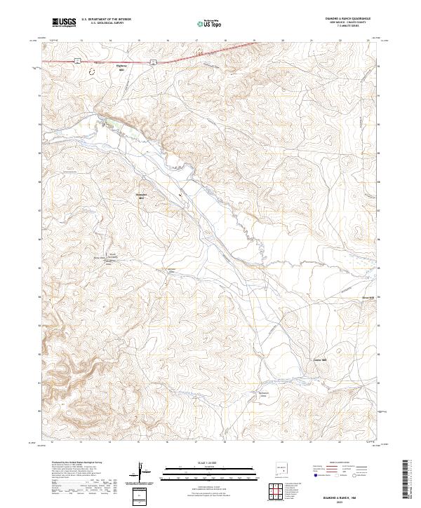 Diamond A Ranch, NM — USGS 7.5-minute topo (2023)