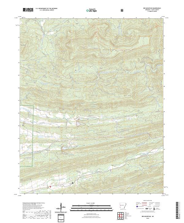 Bee Mountain, AR — USGS 7.5-minute topo (2024)
