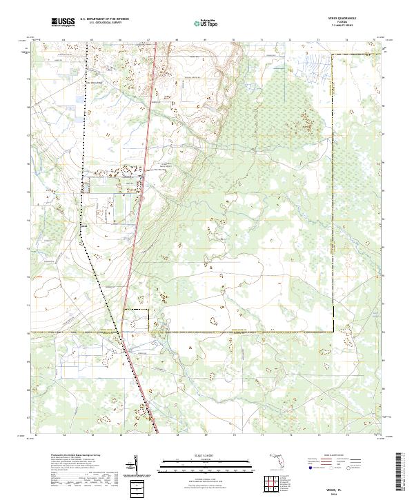 Venus, FL — USGS 7.5-minute topo (2024)