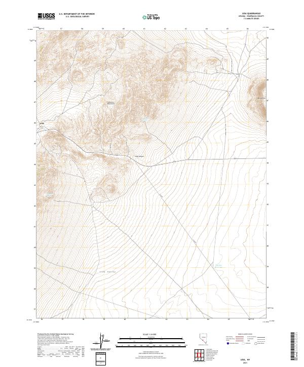 Lida, NV — USGS 7.5-minute topo (2021)