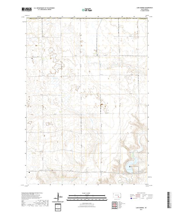 Lake George, SD — USGS 7.5-minute topo (2021)