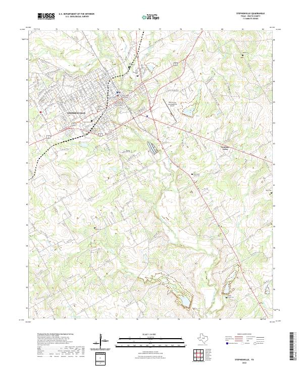Stephenville, TX — USGS 7.5-minute topo (2022)