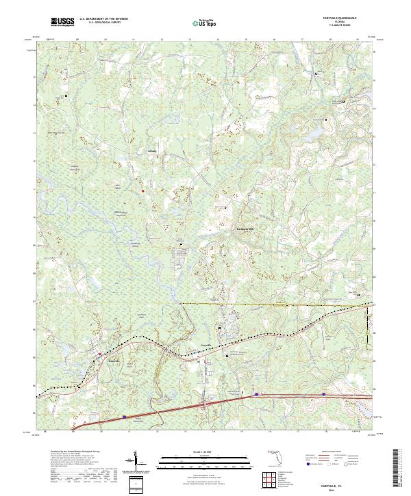 Caryville, FL — USGS 7.5-minute topo (2024)