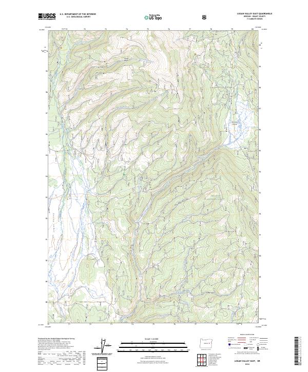 Logan Valley East, OR — USGS 7.5-minute topo (2024)