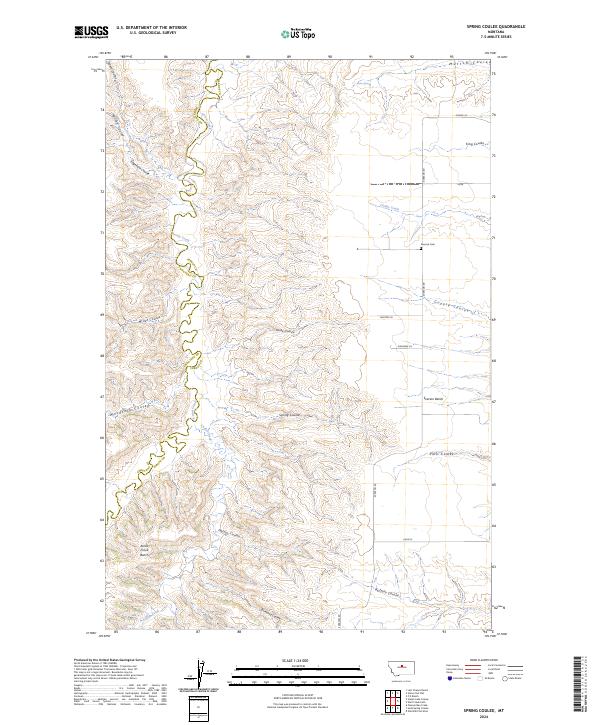 Spring Coulee, MT — USGS 7.5-minute topo (2024)