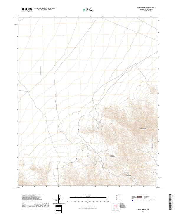 Harcuvar Peak, AZ — USGS 7.5-minute topo (2021)