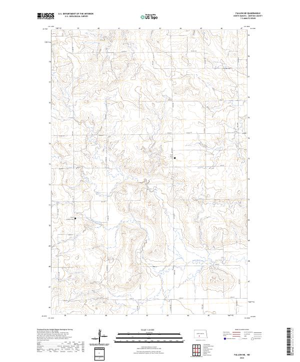 Fallon NE, ND — USGS 7.5-minute topo (2024)