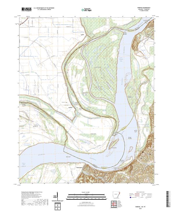 Nodena, AR-TN — USGS 7.5-minute topo (2024)