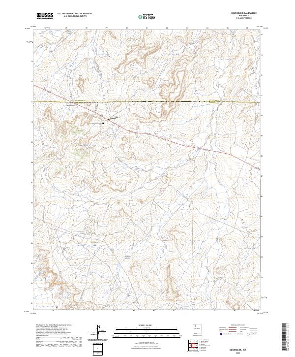 Counselor, NM — USGS 7.5-minute topo (2023)