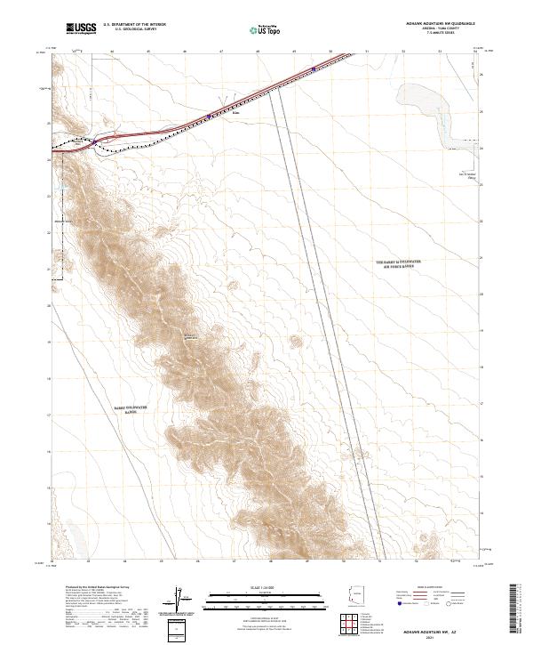 Mohawk Mountains NW, AZ — USGS 7.5-minute topo (2021)