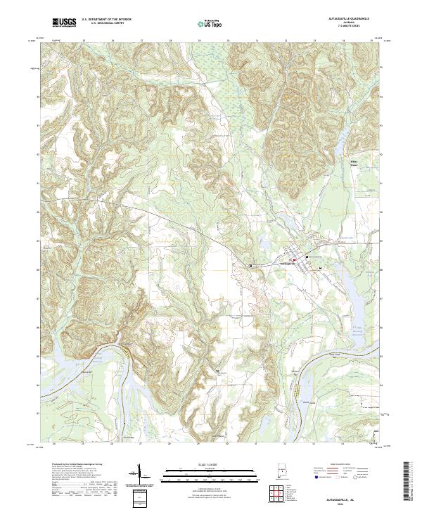 Autaugaville, AL — USGS 7.5-minute topo (2024)
