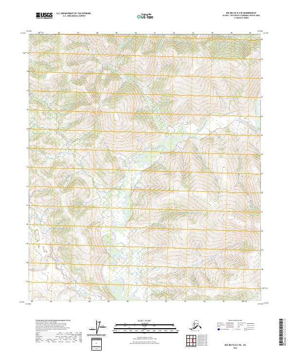 Big Delta B-3 SE, AK — USGS 7.5-minute topo (2024)