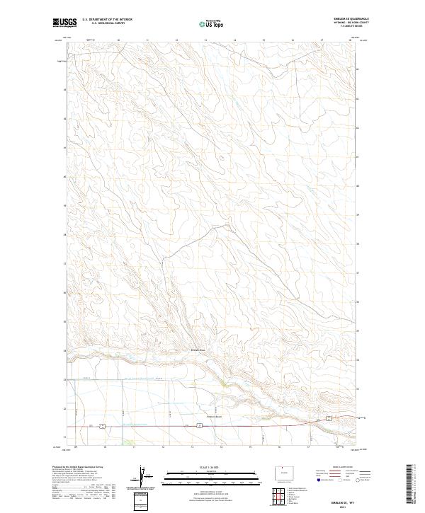 Emblem SE, WY — USGS 7.5-minute topo (2021)
