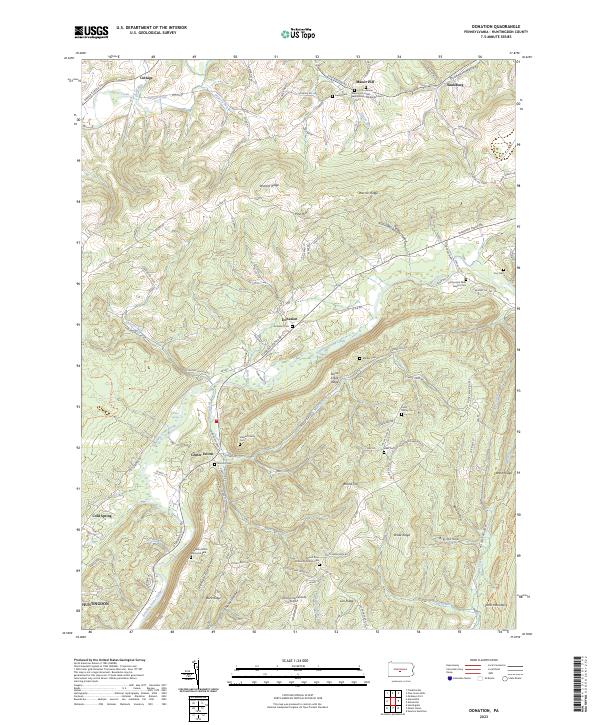 Donation, PA — USGS 7.5-minute topo (2023)