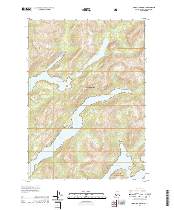 Port Alexander D-4 SE, AK — USGS 7.5-minute topo (2021)